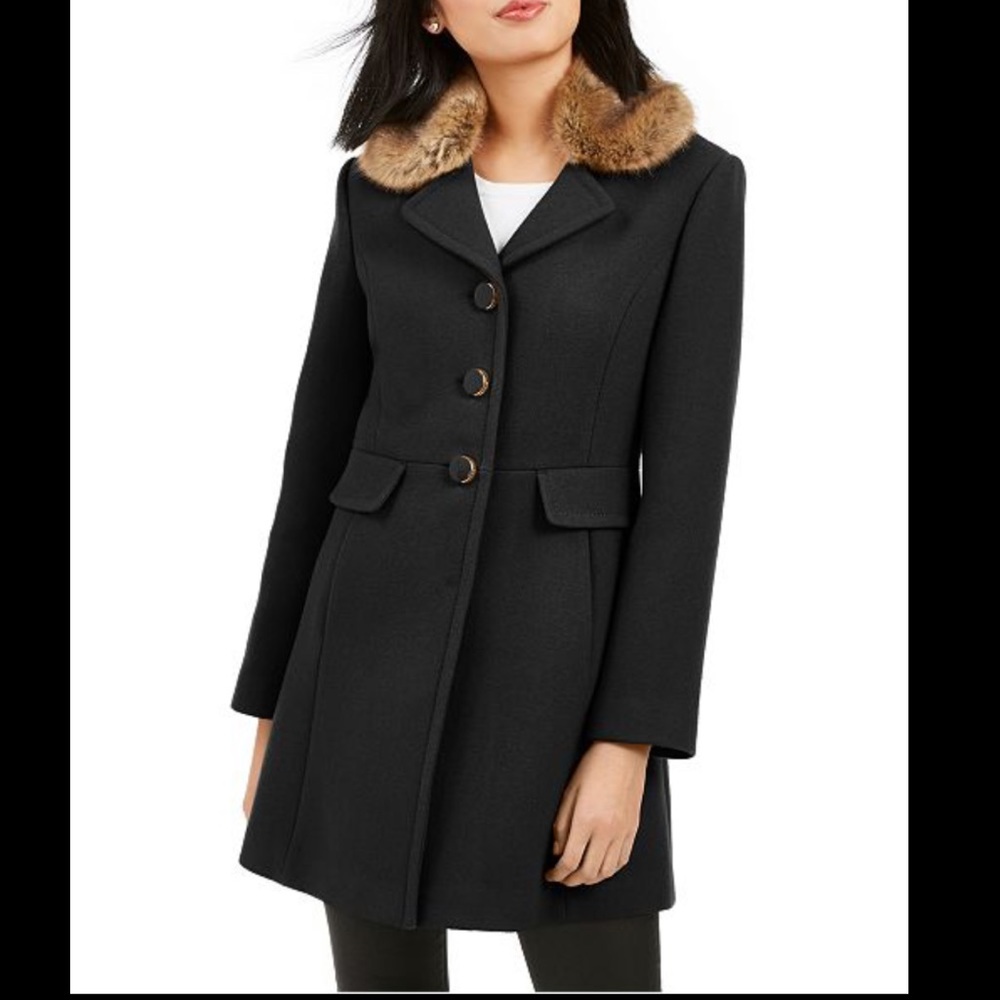 Kate Spade Wool Walker Pea Coat Trench Parka
